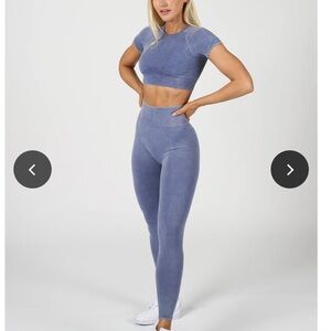 Blue Two-Piece Activewear Set